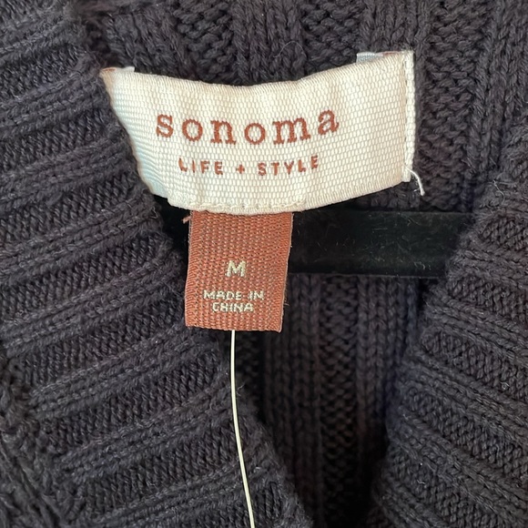 Sonoma cotton sweater black size medium with 3 buttons. NWT. - Picture 6 of 11